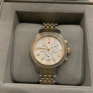 Michele MW23A01C5025 Two-tone Diamond Watch w/Band